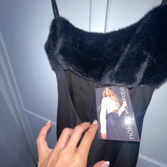 New w/ Tags Naked Wardrobe “down fur the party” Midi - Picture 2 of 4